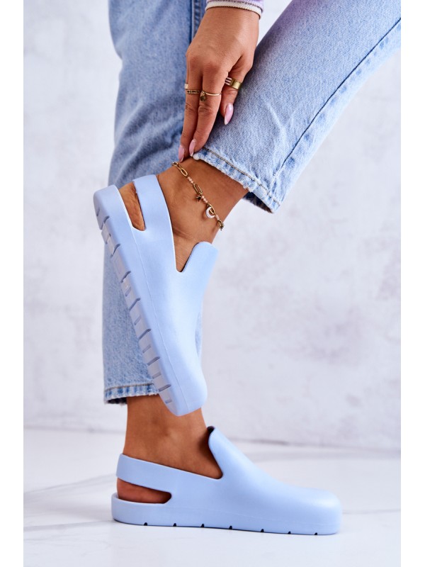 Fashionable Rubber Clogs Blue Meriko