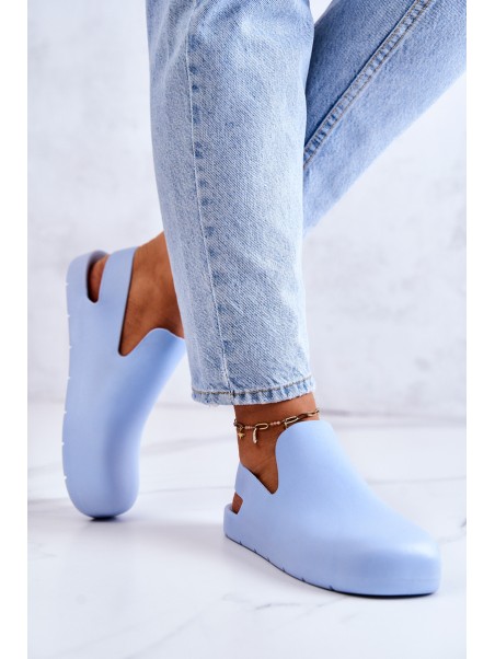 Fashionable Rubber Clogs Blue Meriko