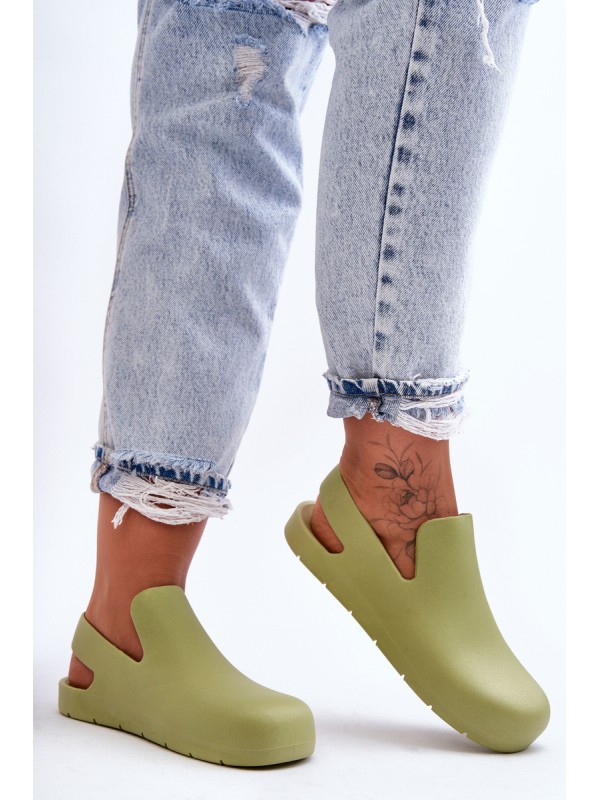 Fashionable Rubber Clogs Green Meriko