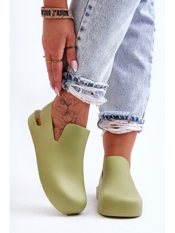 Fashionable Rubber Clogs Green Meriko
