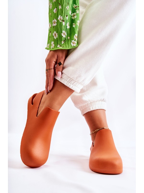 Fashionable Rubber Clogs Orange Meriko