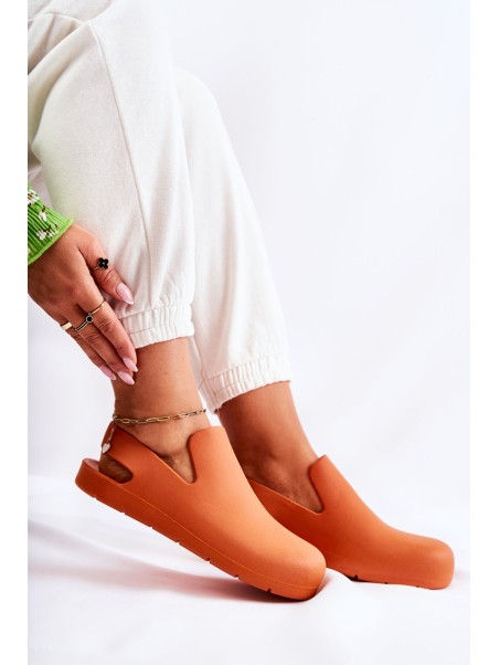 Fashionable Rubber Clogs Orange Meriko