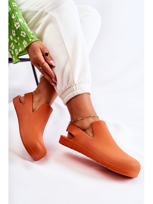 Fashionable Rubber Clogs Orange Meriko
