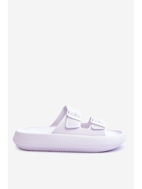 Women's Foam Sandals With Stripes White Sharmen