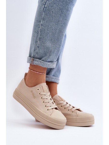 Women's Beige Fabric Sneakers Staneva