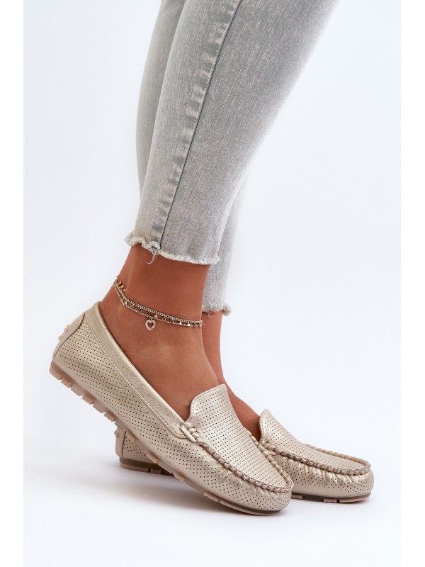 Women's Gold Loafers Ranica 2