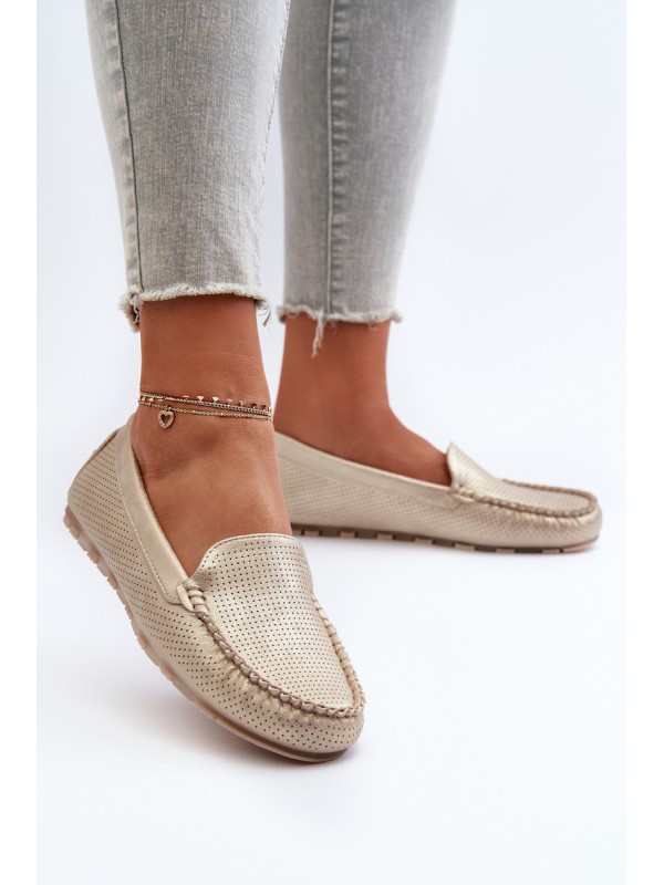 Women's Gold Loafers Ranica