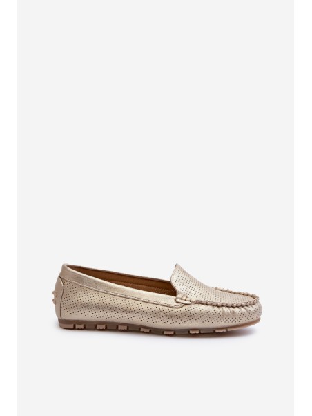 Women's Gold Loafers Ranica