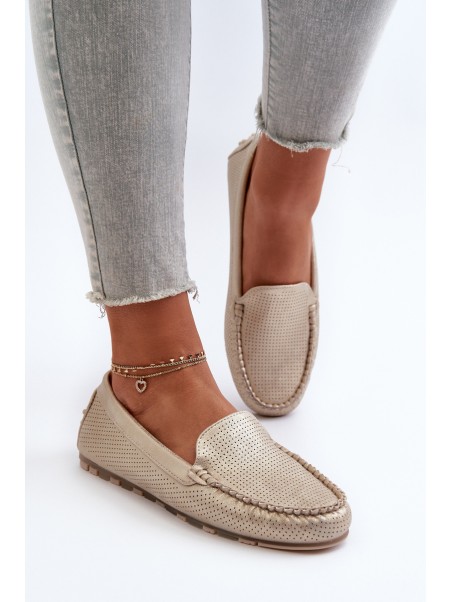 Women's Gold Loafers Ranica