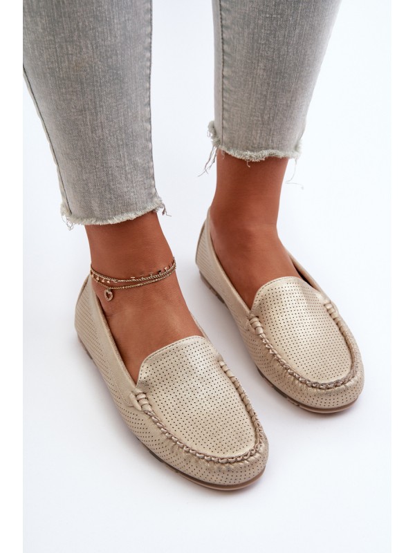 Women's Gold Loafers Ranica