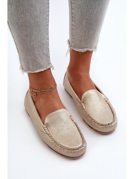 Women's Gold Loafers Ranica