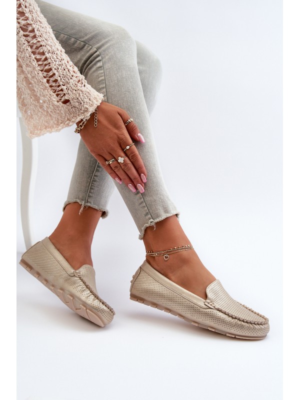 Women's Gold Loafers Ranica