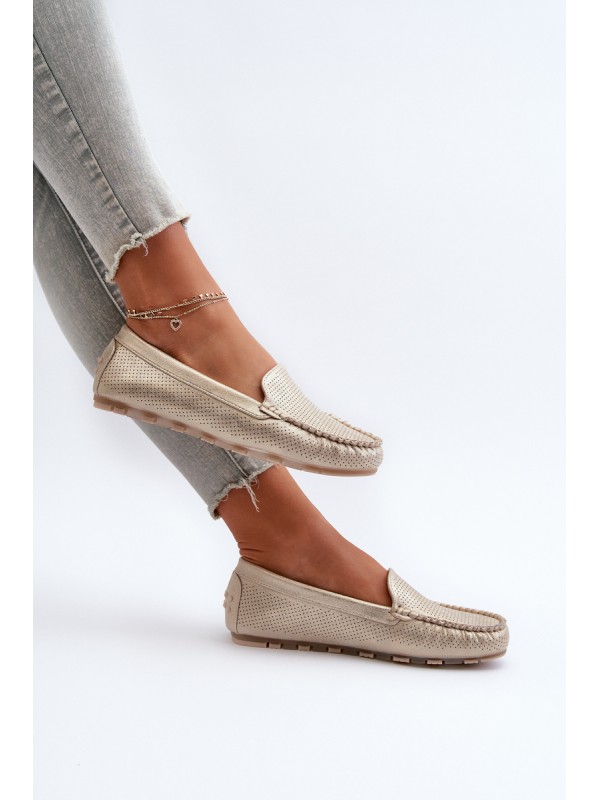 Women's Gold Loafers Ranica