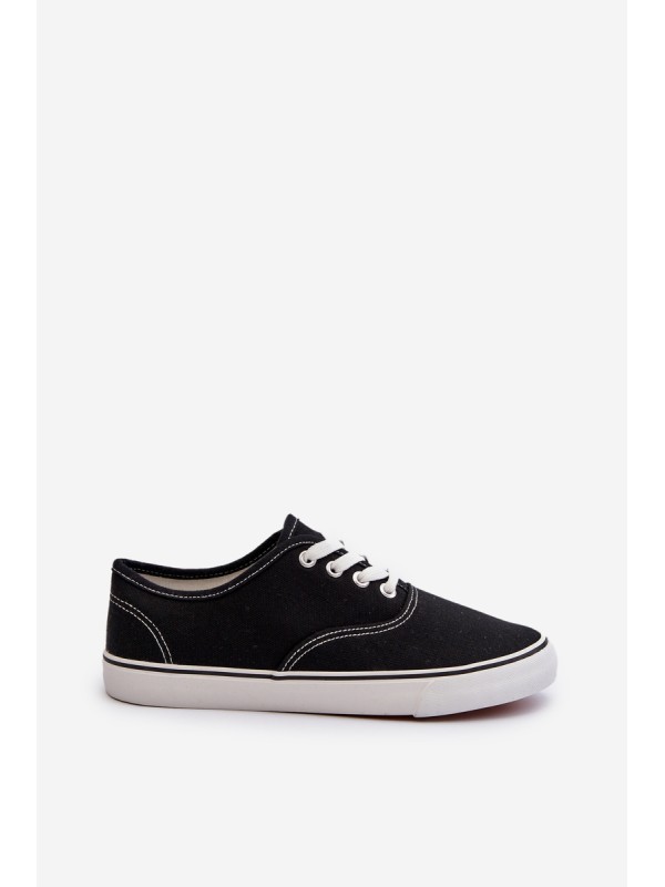 Women's Classic Black Sneakers Trainers Olvali