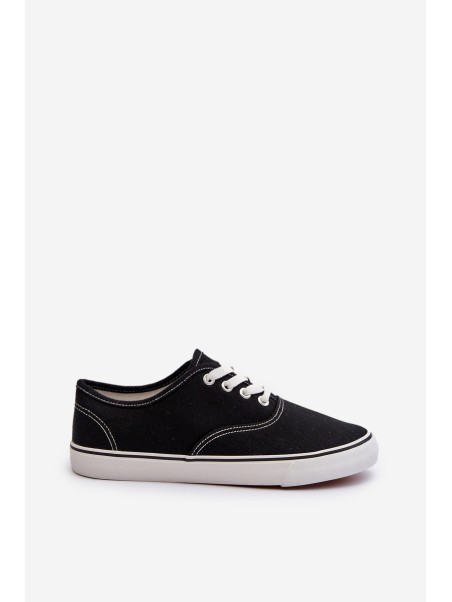 Women's Classic Black Sneakers Trainers Olvali