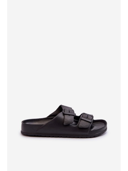 Women's Foam Flip-Flops with Buckles Black Luciene