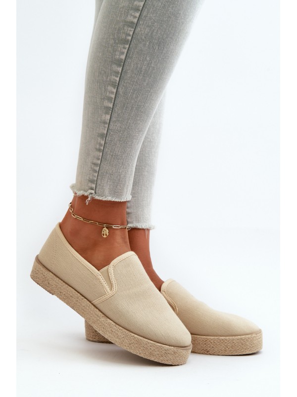 Women's Beige Platform Espadrilles Naloenma 2