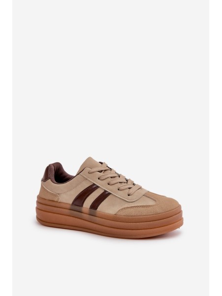 Women's Platform Sneakers Brown Nesonice