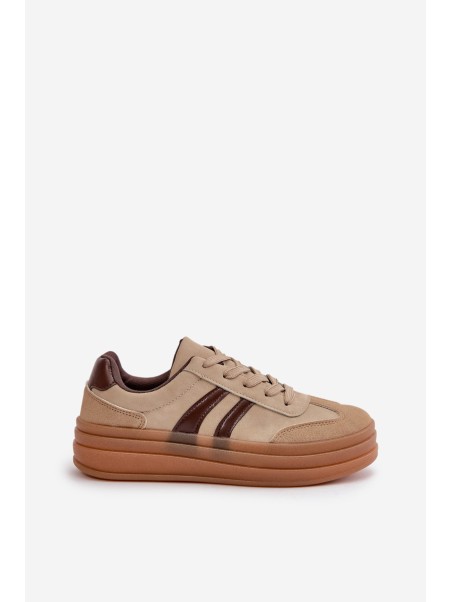 Women's Platform Sneakers Brown Nesonice