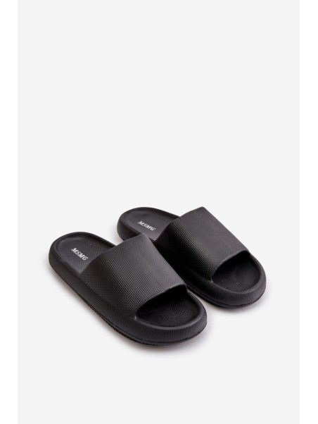 Women's Lightweight Foam Slippers On Thick Sole Black Querceria