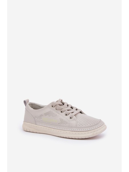 Women's Leather Sneakers Grey Cloesa