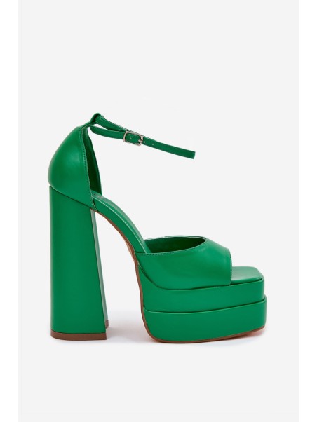 Women's Sandals On Heels And Platform Green Beloria