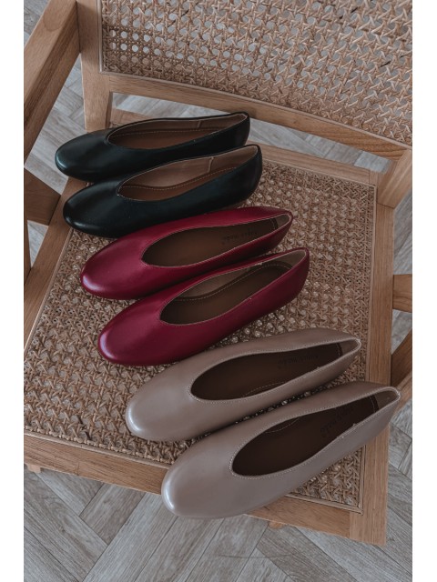 Women's Ballet Flats Made of Eco Leather with Flat Heel Black Olyssia 2