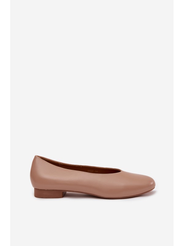 Women's Ballet Flats Made of Eco Leather On Flat Sole Beige Olyssia