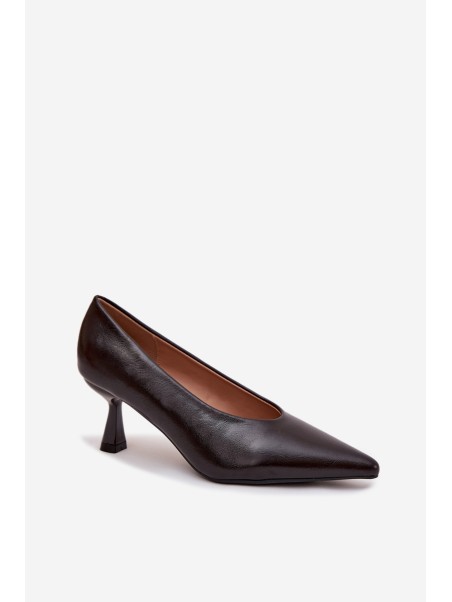 Patent Leather Heels Chocolate Gavrielle