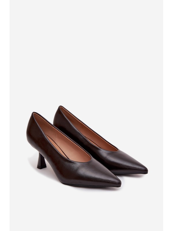 Patent Leather Heels Chocolate Gavrielle