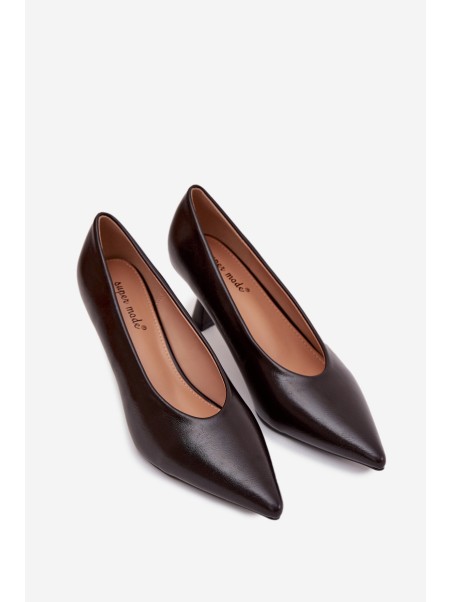 Patent Leather Heels Chocolate Gavrielle