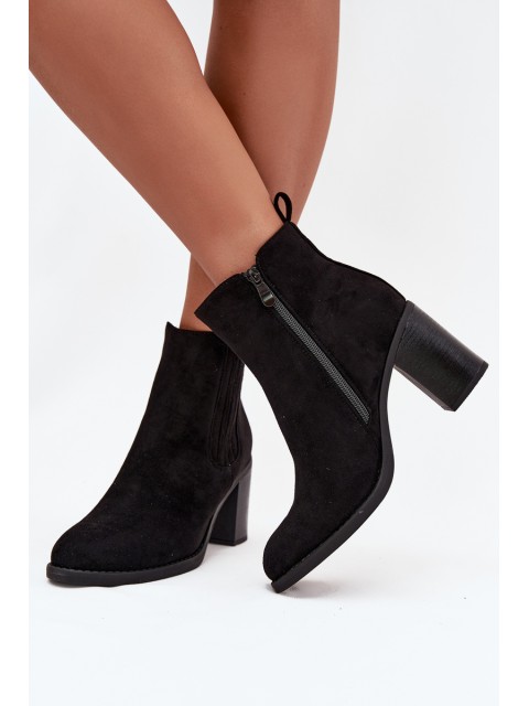 Insulated Women's Boots with Block Heel Black Brevina 2