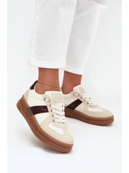 Women's Sneakers On Platform Beige Galivina