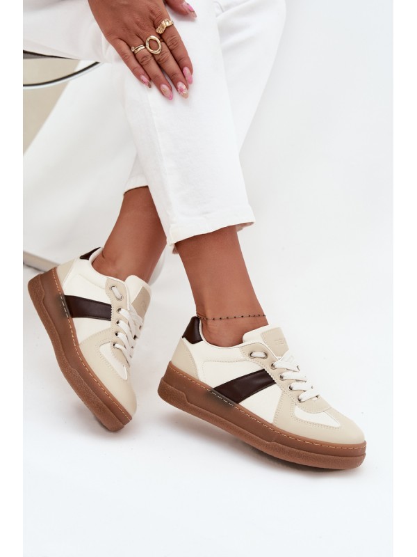 Women's Sneakers On Platform Beige Galivina