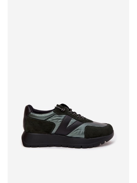 Women's Sneakers on Platform Vinceza 58561 Dark Green