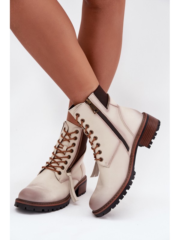 Moteriški pašiltinti aulinukai iki kulkšnių su pleištu Vinceza 58559 smėlio spalvos