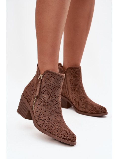 Women's Cowboy Boots on Heel S.Barski HY52-538 Brown