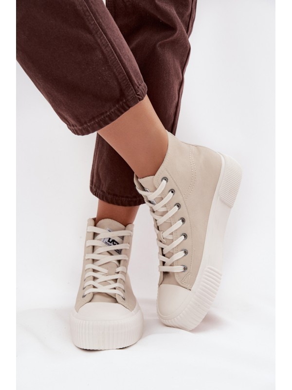 Moteriški sportbačiai ant platformos LEE 50253002.35E ISLA WOMEN MID smėlio spalvos