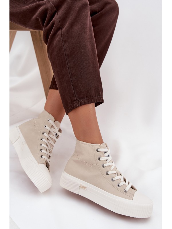 Moteriški sportbačiai ant platformos LEE 50253002.35E ISLA WOMEN MID smėlio spalvos