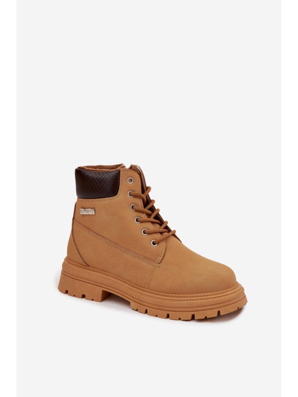 Insulated women's hiking boots with zipper Camel Selinda