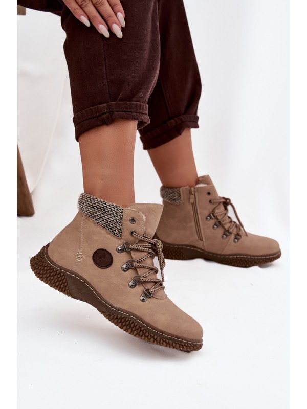 Insulated Trapper Boots Women's Beige Zenaya