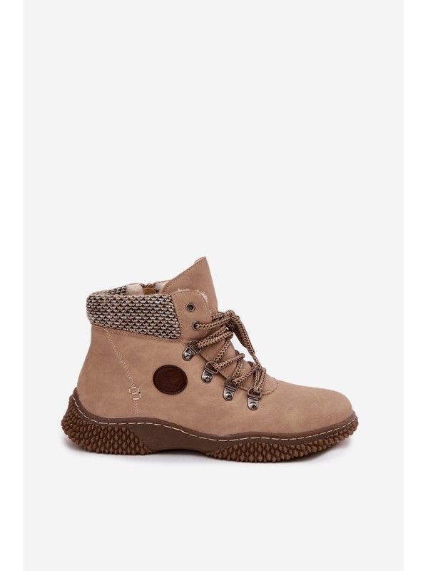 Insulated Trapper Boots Women's Beige Zenaya