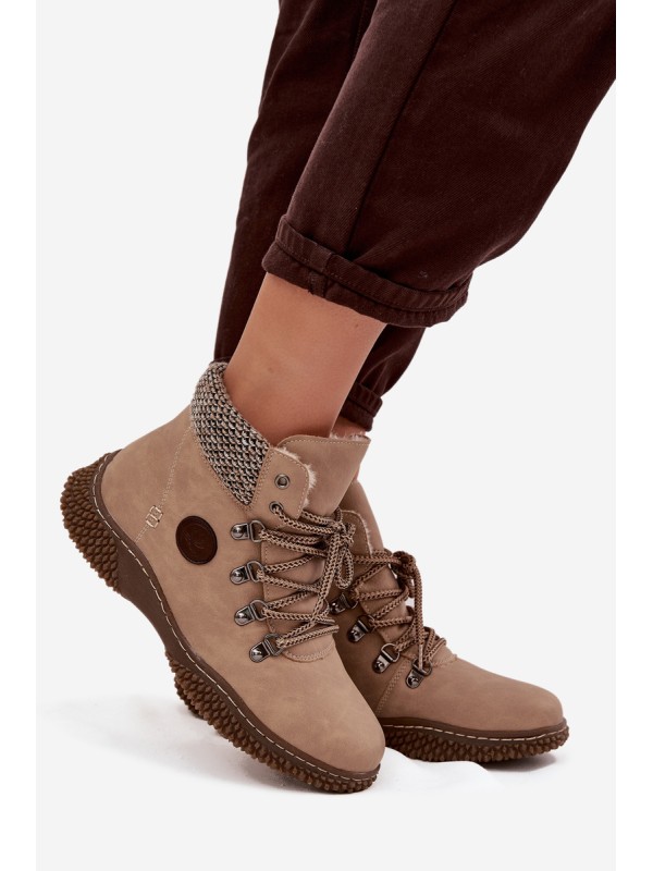 Insulated Trapper Boots Women's Beige Zenaya