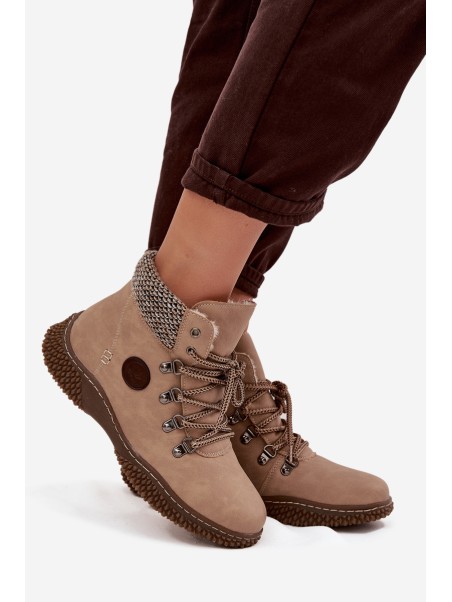 Insulated Trapper Boots Women's Beige Zenaya