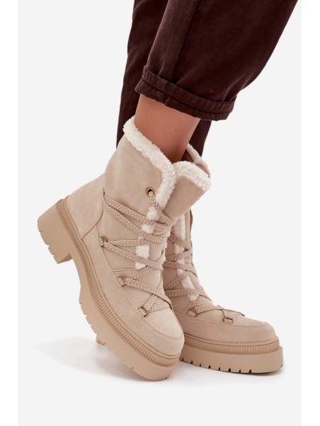 Women's Snow Boots With Fur Beige Irmara