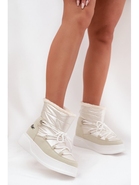 Women's Snow Boots On Platform Lee Cooper LCJ 25 03 3815 White