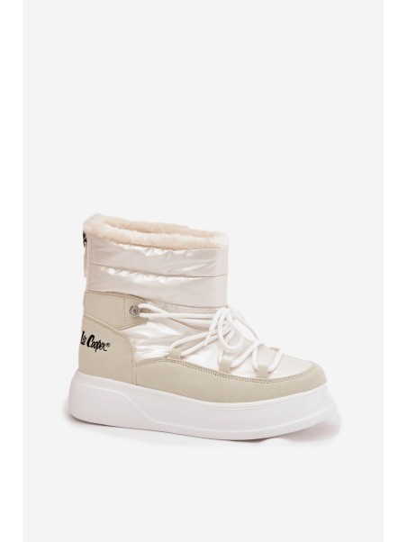 Women's Snow Boots On Platform Lee Cooper LCJ 25 03 3815 White