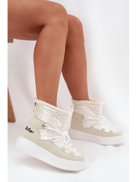Women's Snow Boots On Platform Lee Cooper LCJ 25 03 3815 White