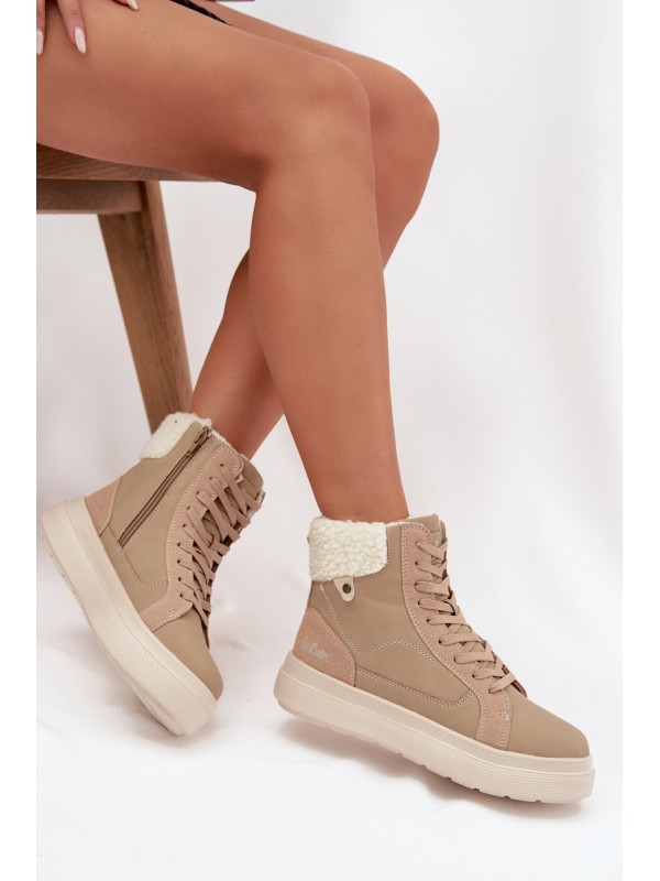 Moteriški žieminiai batai su kailiu Lee Cooper LCJ-25-01-3736 Beige