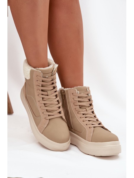Moteriški žieminiai batai su kailiu Lee Cooper LCJ-25-01-3736 Beige